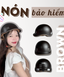 MŨ BẢO HIỂM CÁ HEO NÂU NỬA ĐẦU