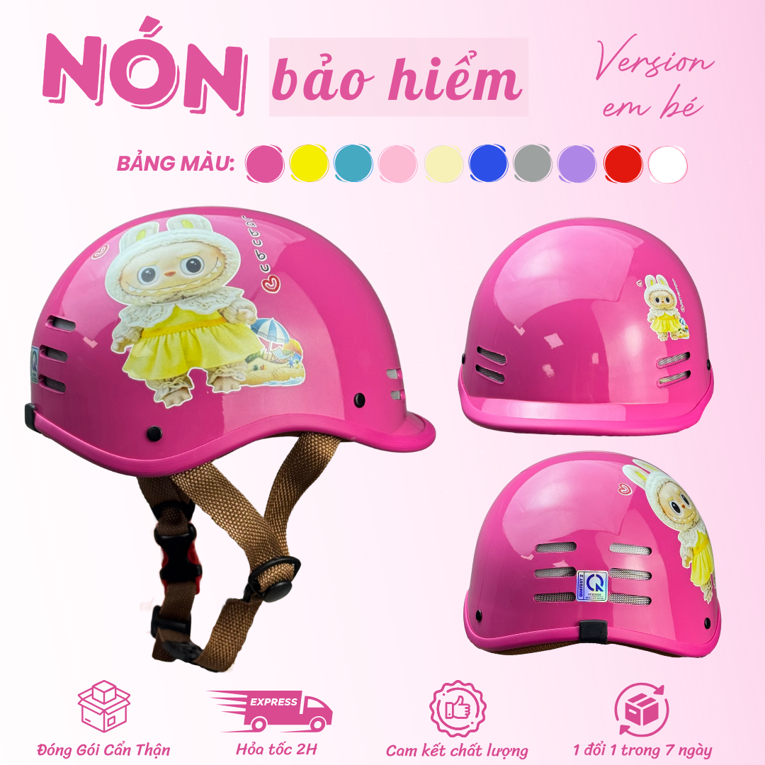 MŨ BẢO HIỂM CÁ HEO CHO BÉ ( HỒNG )