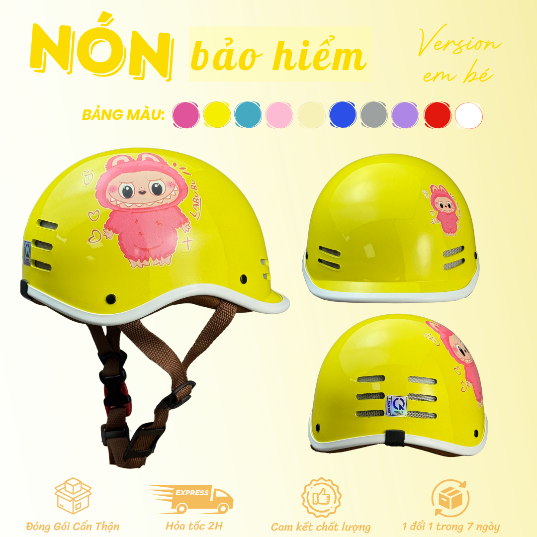 MŨ BẢO HIỂM CÁ HEO CHO BÉ ( VÀNG )