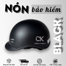 MŨ BẢO HIỂM CÁ HEO ĐEN NỬA ĐẦU