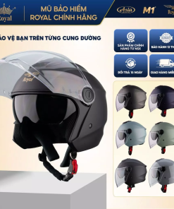 Mũ Bảo Hiểm 3/4 Royce XH01 Có 2 Kính